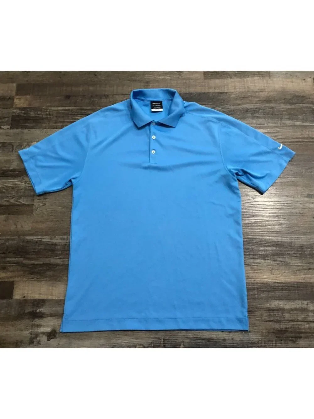 Nike Golf Mens Medium Blue Short Sleeve Dri Fit Polo Shirt
